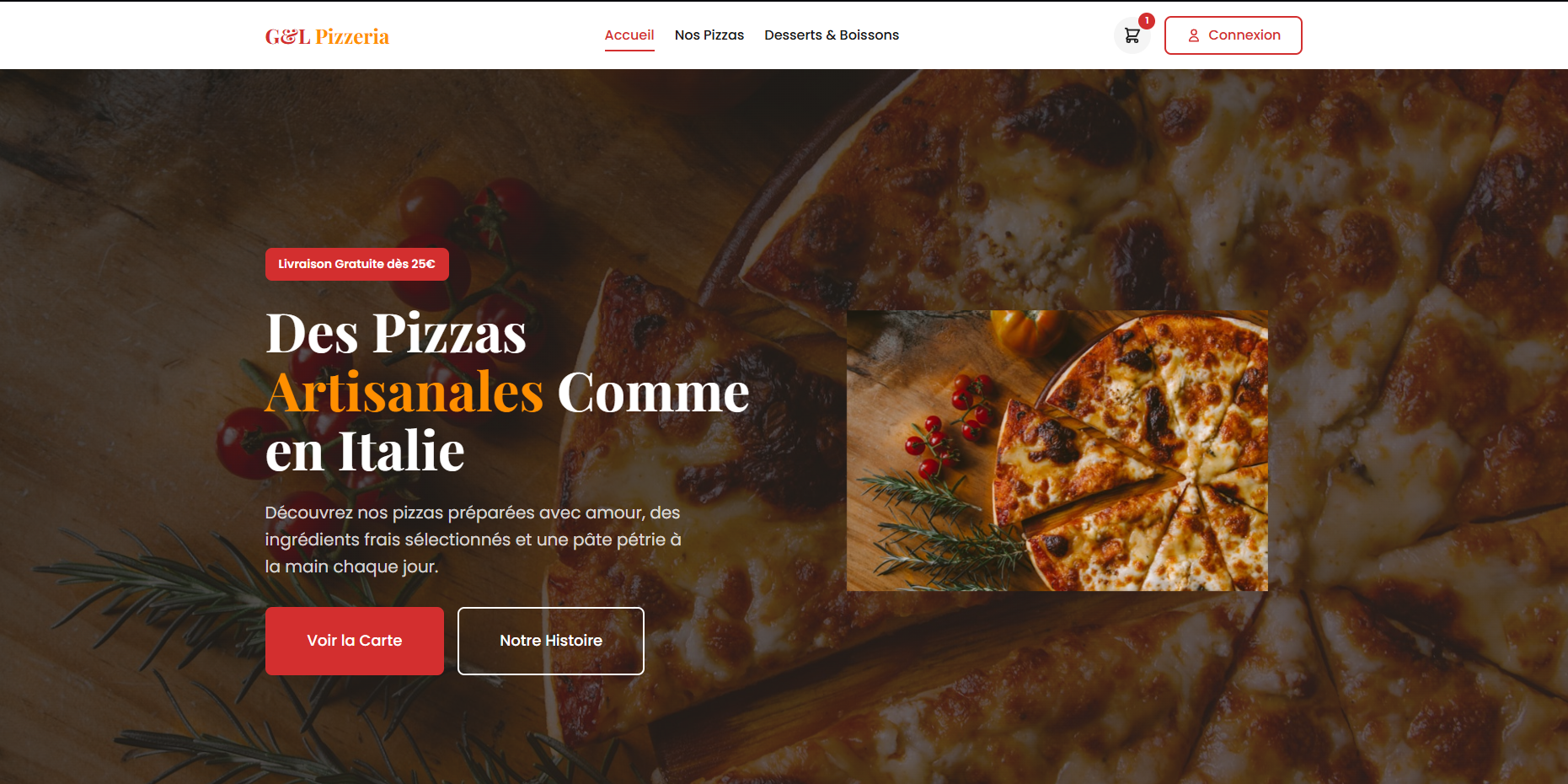 Réalisation - G&L Pizzeria